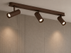 Lampa sufitowa liniowa z 3 reflektorami regulowana brązowa minimalistyczna uniwersalna LINCA 6373 Argon